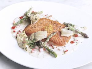 Salmon with celery sauce